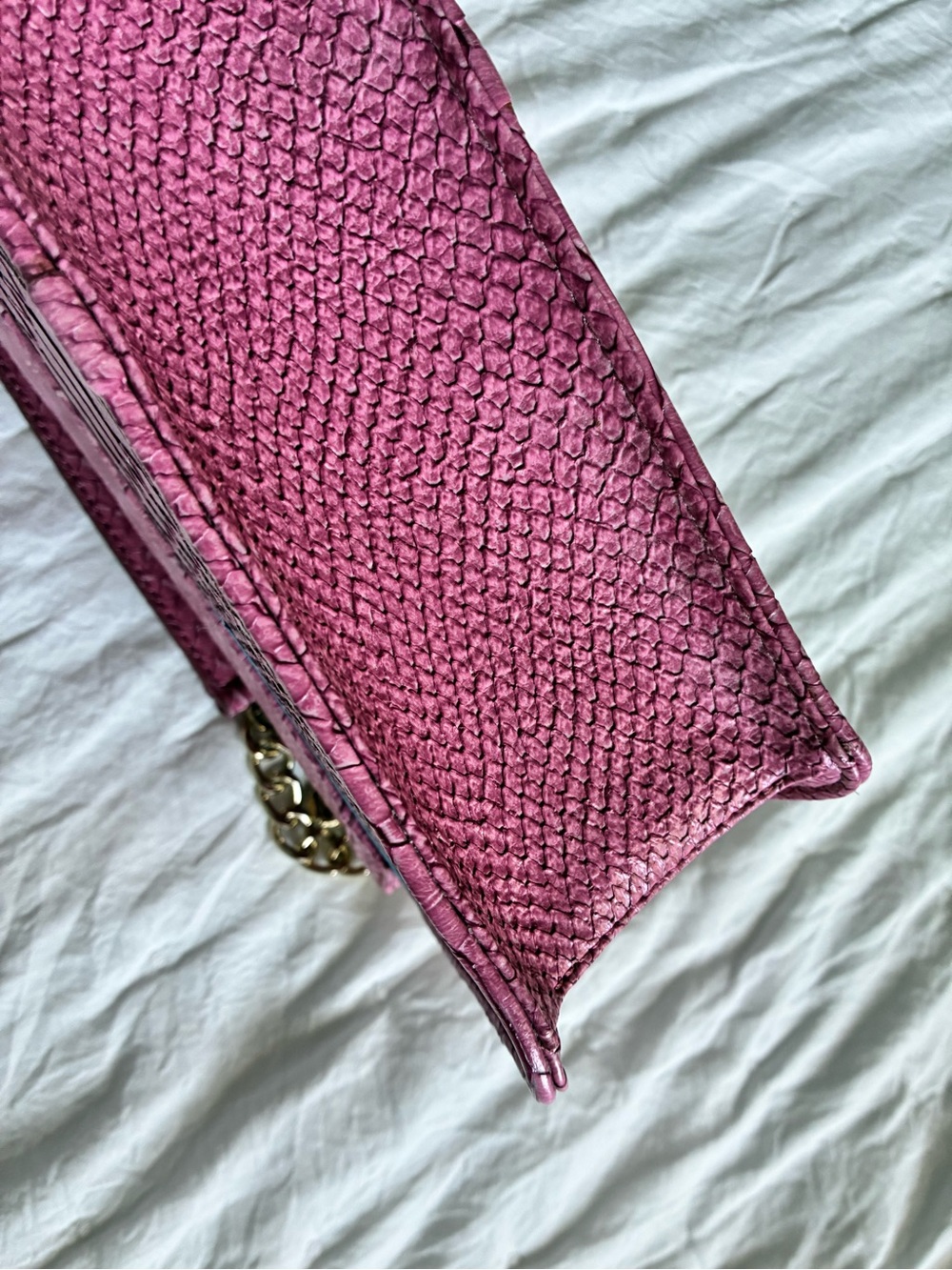 Liz Claiborne Pink and Lilac Quilted with charms purse - Picture 6 of 10